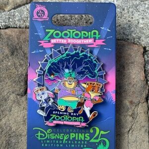 Disney Zootopia 25th Anniversary Pin - Multicolor